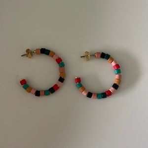Madewell Beaded Hoop Earrings